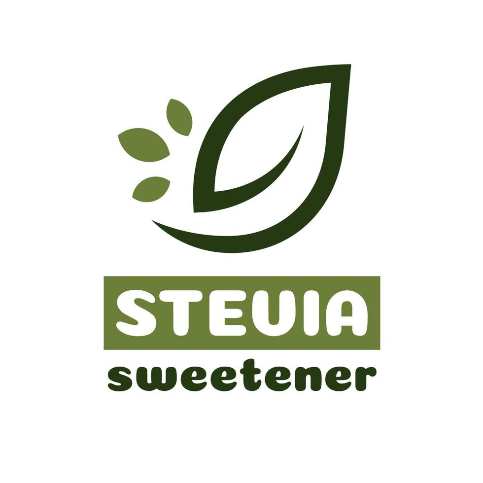 símbolo de vector de hojas de stevia