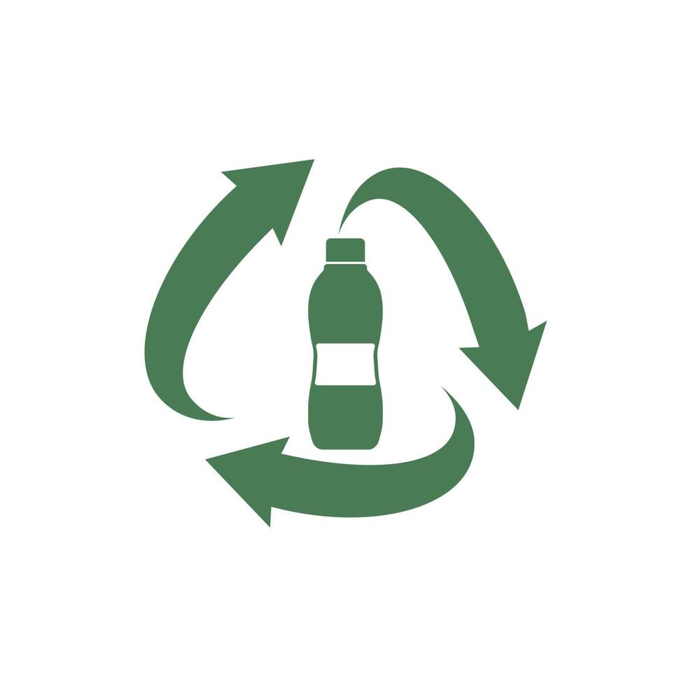 Vector pet plastic bottle recycle symbol
