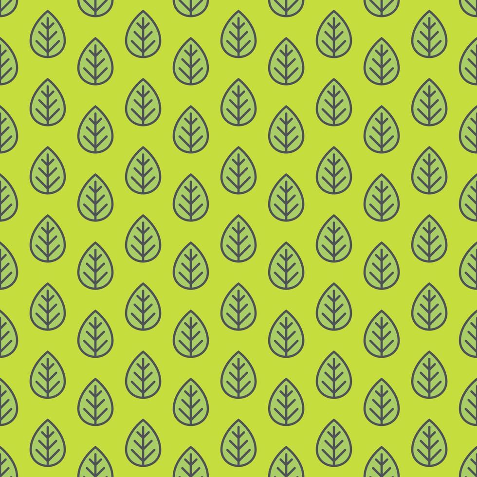 patrón de hojas color verde para decoración tienda de productos naturales vector