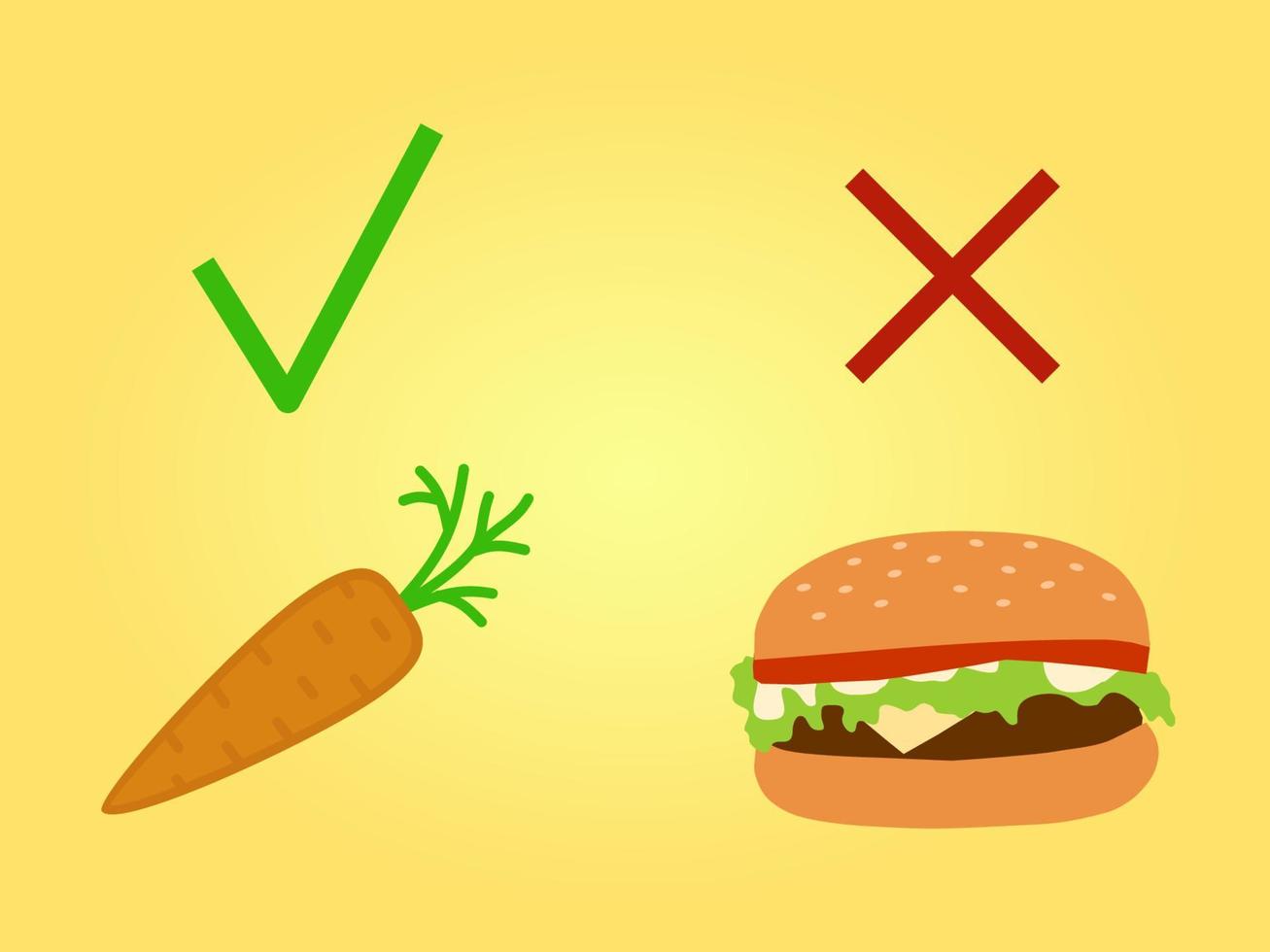 concepto de alimentación saludable vector