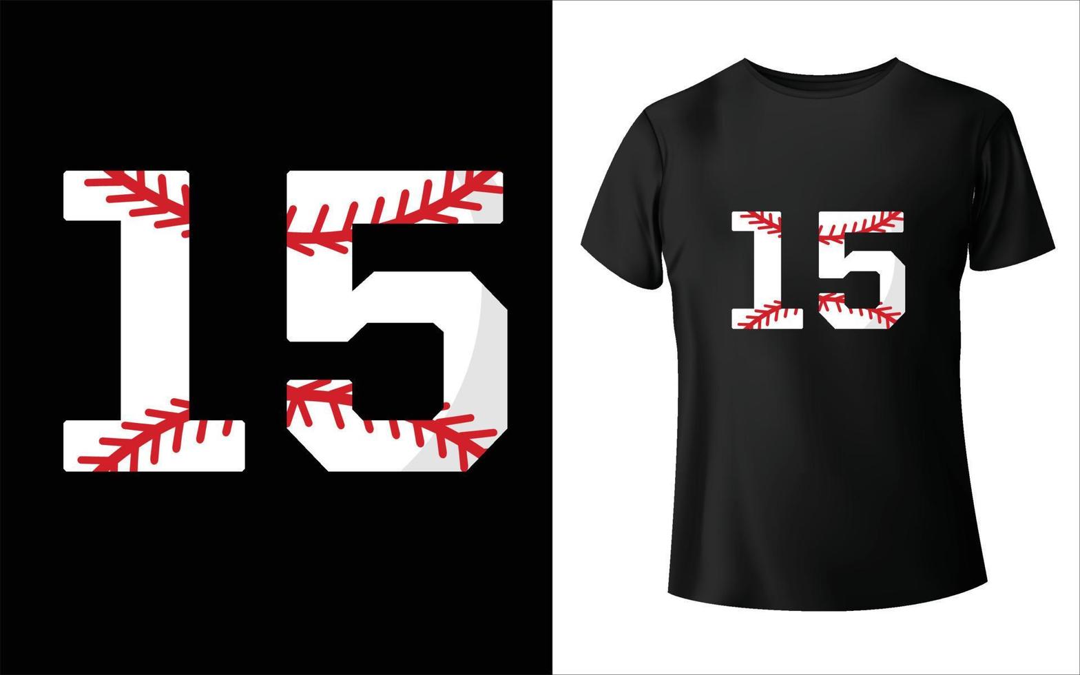 camiseta de mamá de béisbol 1-15 vector de diseño de camiseta de mamá de béisbol, mamá de béisbol - diseño de béisbol