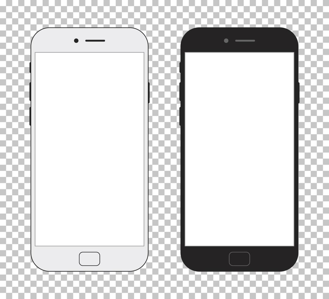 Vector realistic smartphone template set