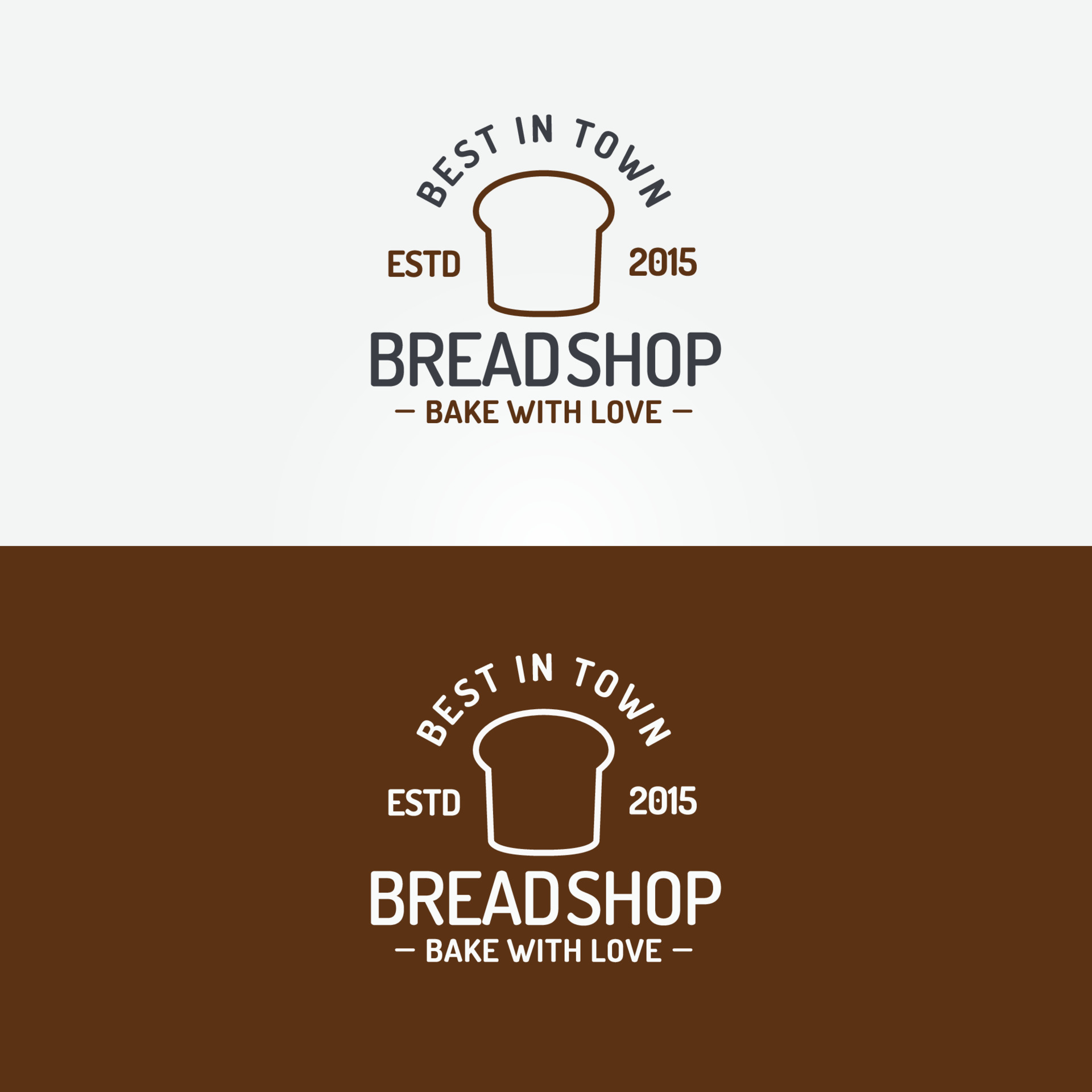 Bread shop logo set with bread line style for bakery house 7654794