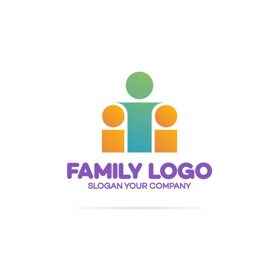 logotipo familiar compuesto por figuras simples vector