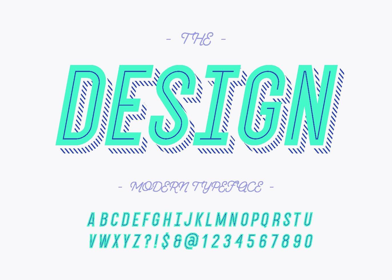 Vector bold design font modern typography