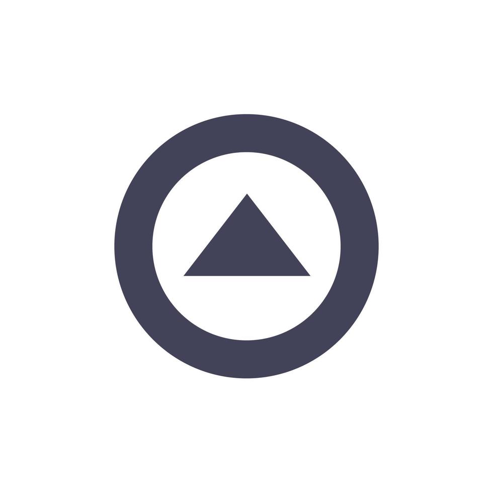 Swipe up vector icon in circle