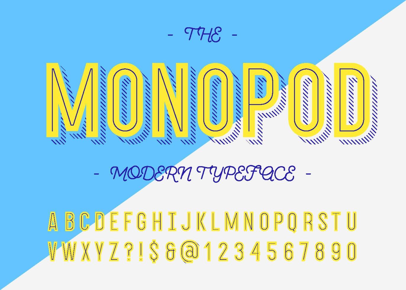 Monopod modern typeface trend typography for promotion vector