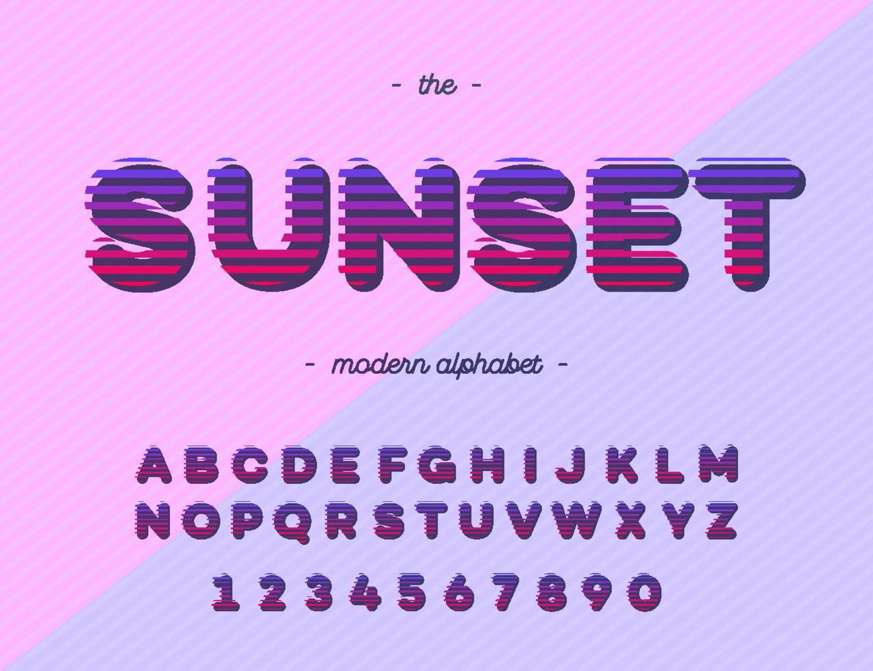Vector sunset typeface good typography. Cool font.