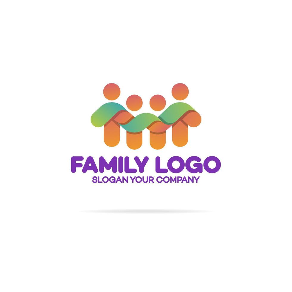 Family logo isolated on white background vector