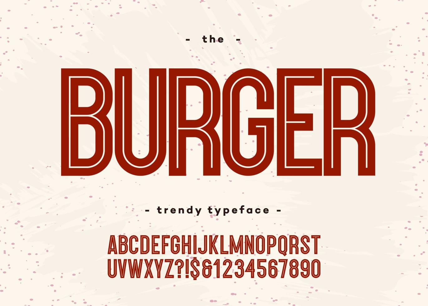 fuente de hamburguesa en negrita vectorial vector