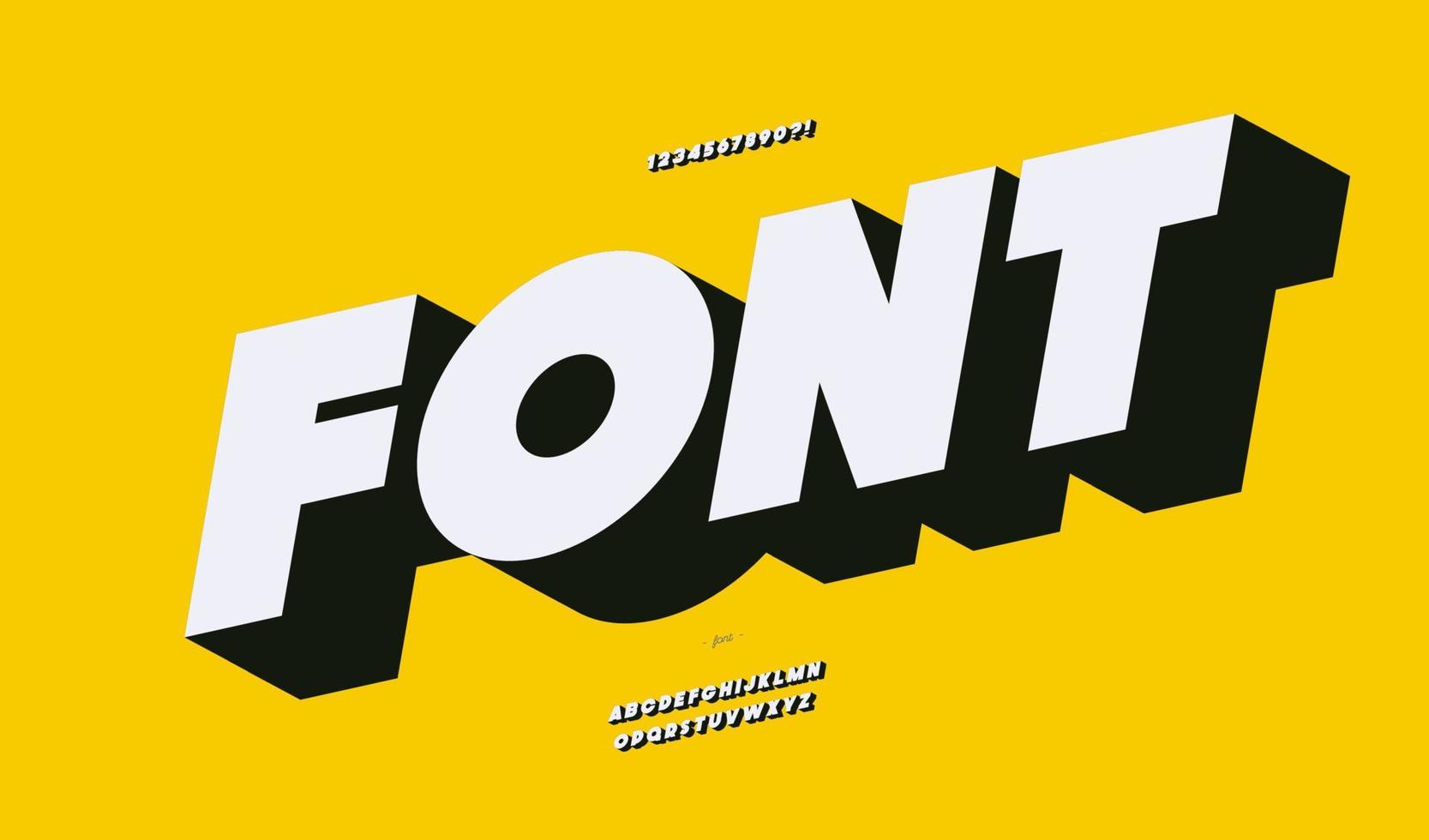 Vector font slanted super bold style