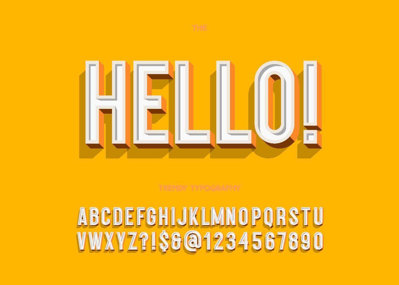 Vector hello bold font