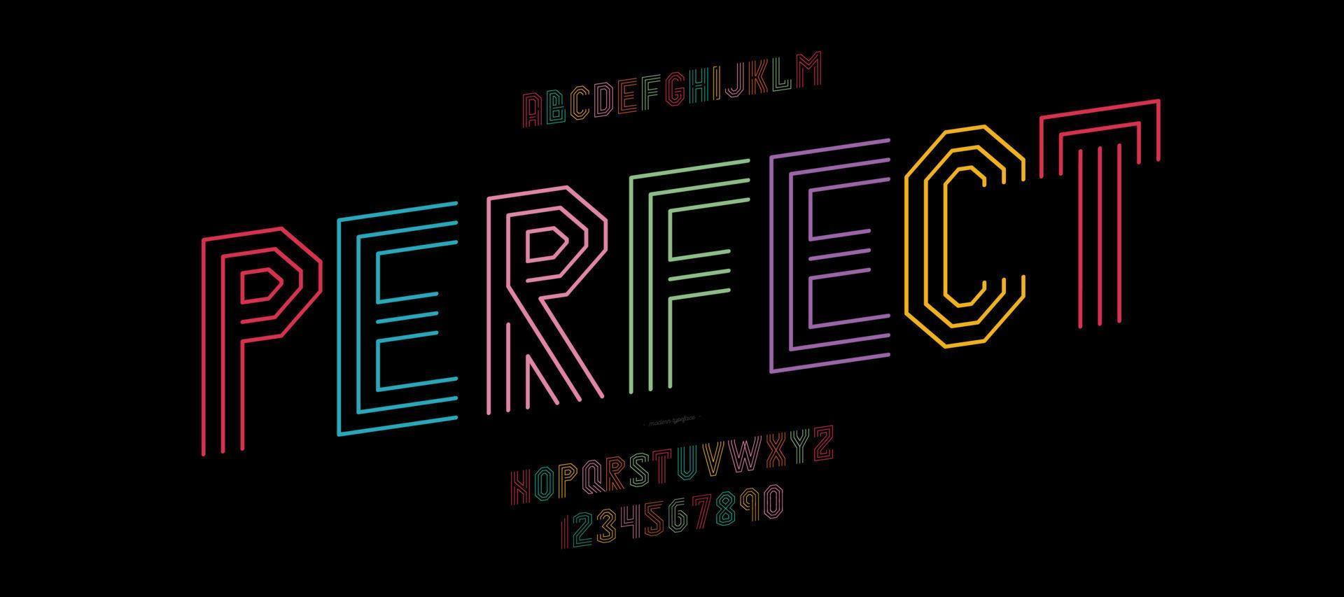 Vector perfect font color line style