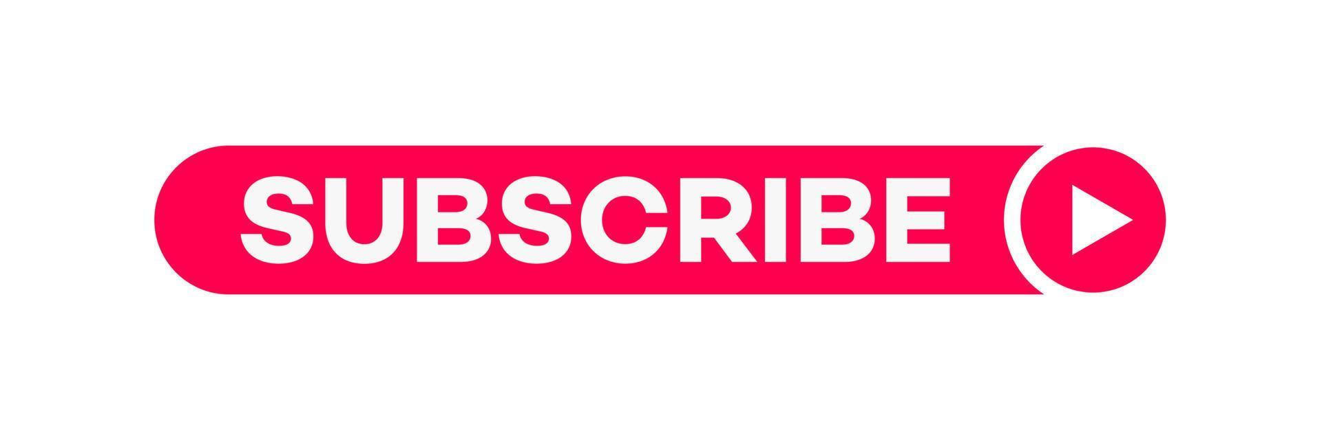 Vector subscribe red button trendy style