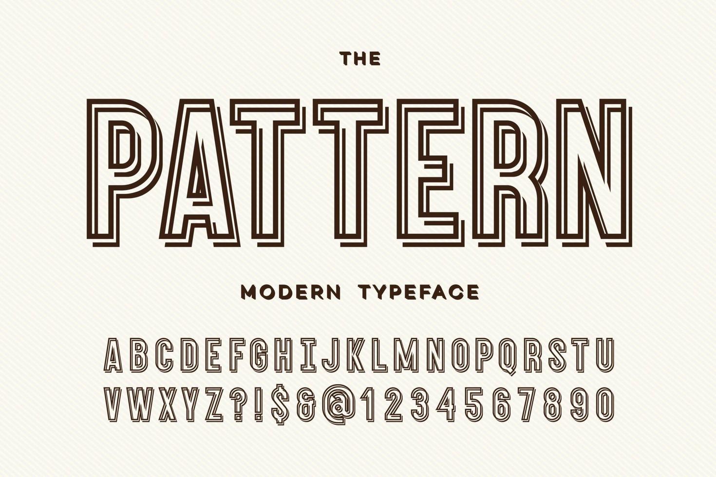 Pattern font trendy style vector