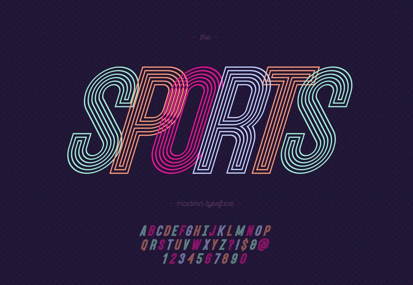 Vector sport alphabet