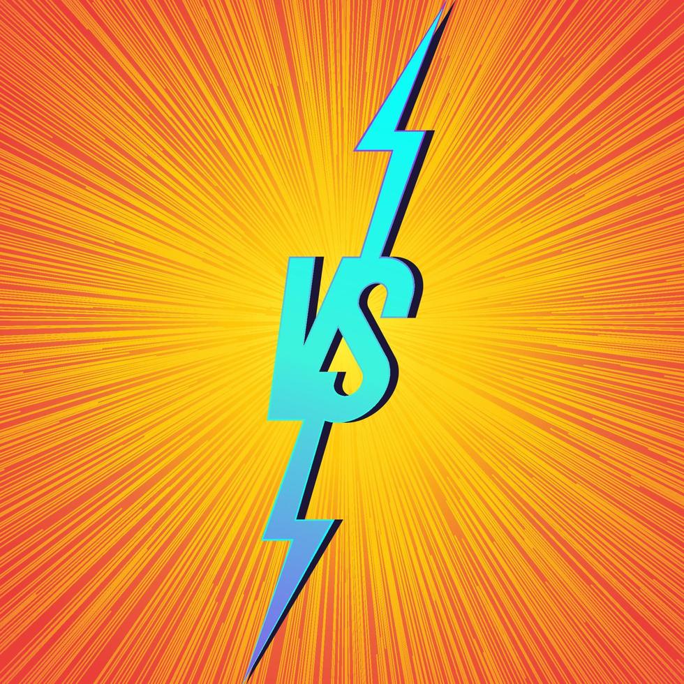 Versus banner with vs sign on bright background vector