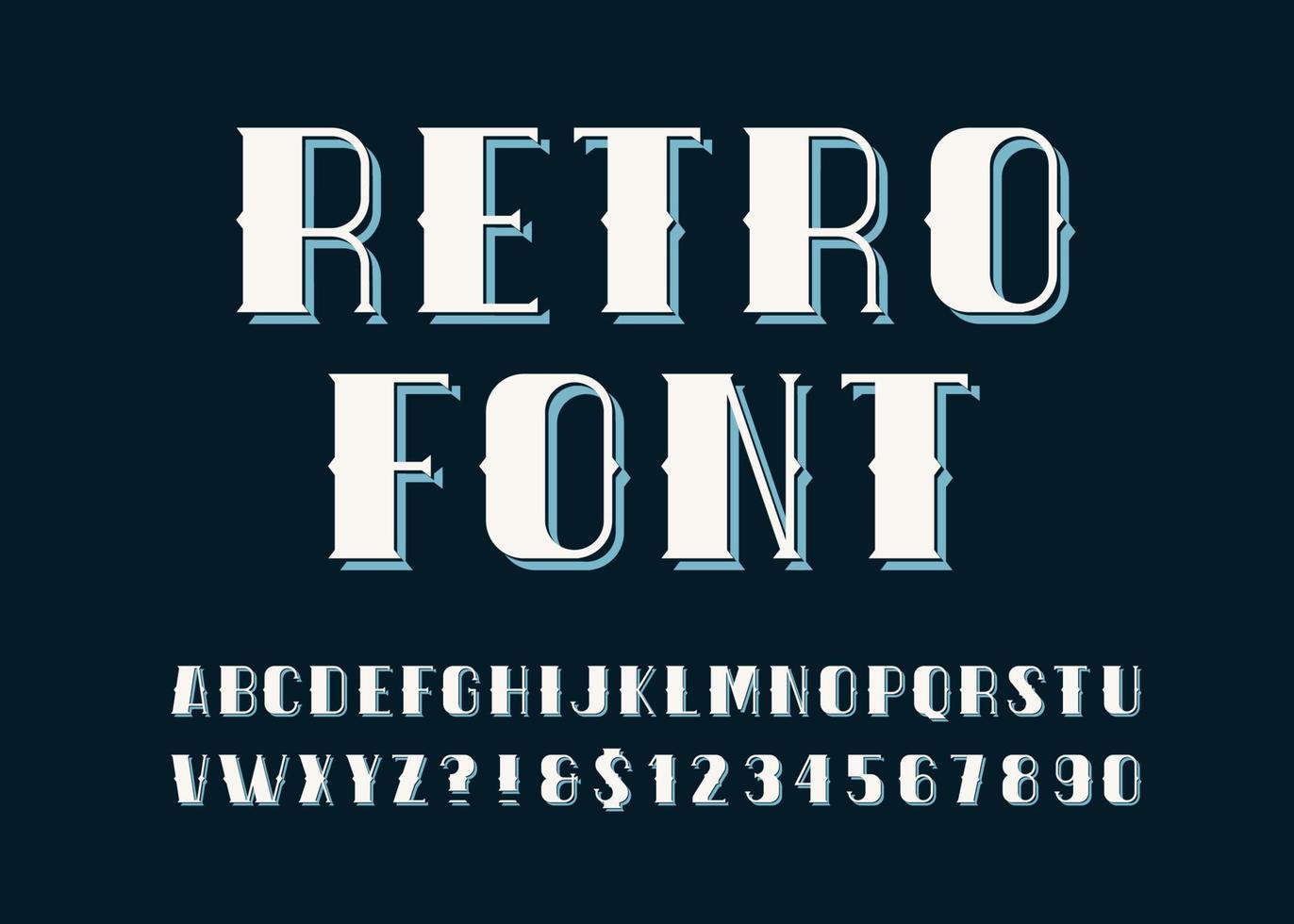 Vector retro font