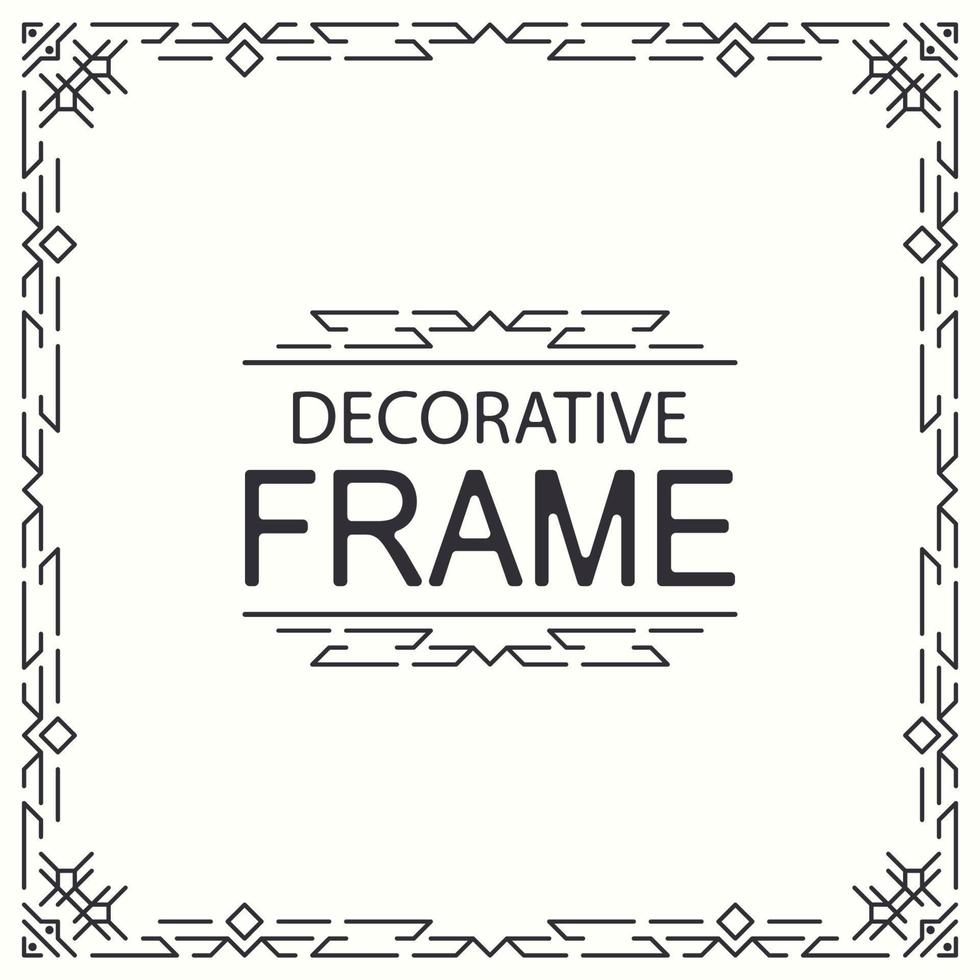 decorative vector frame geometric line