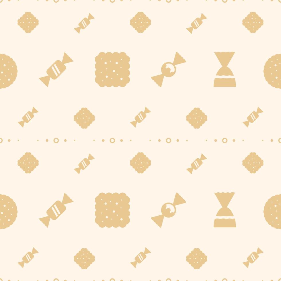 vector simple pattern with sweet icons flat style