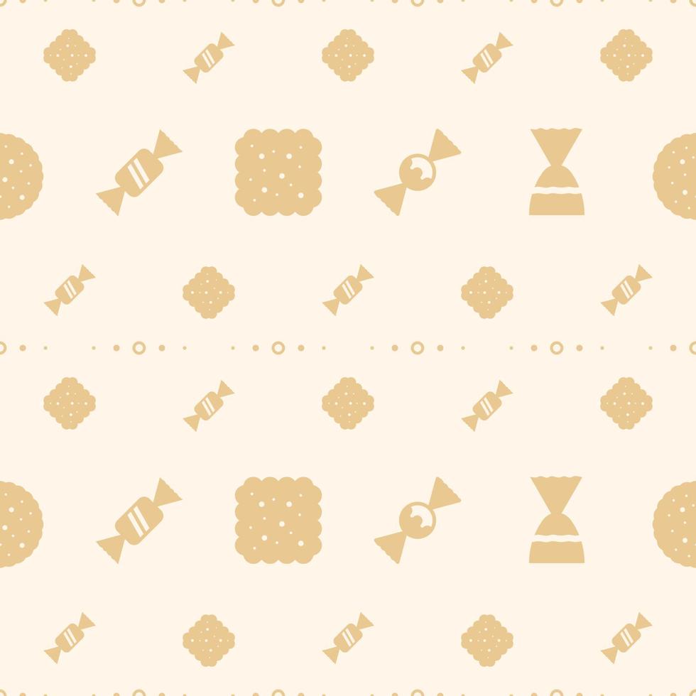 vector simple pattern with sweet icons flat style