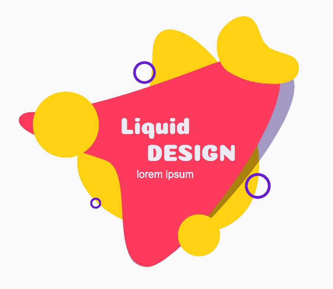 Liquid abstract banner flat style vector