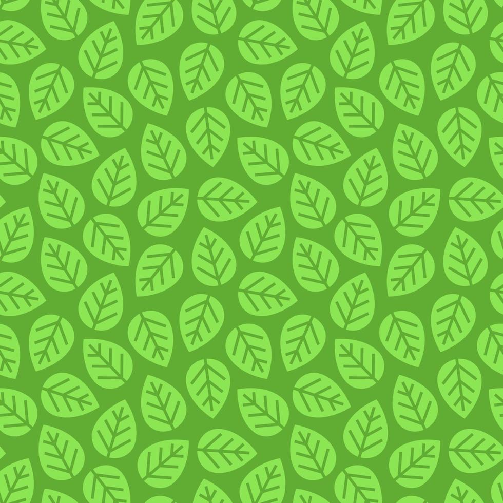 Leaves seamless pattern green color for decoration green unity vector