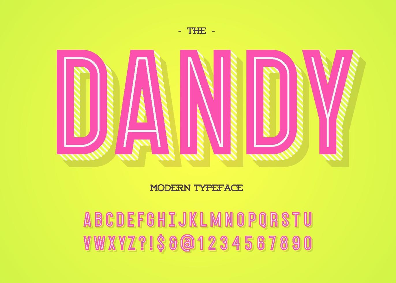 Vector dandy modern typeface