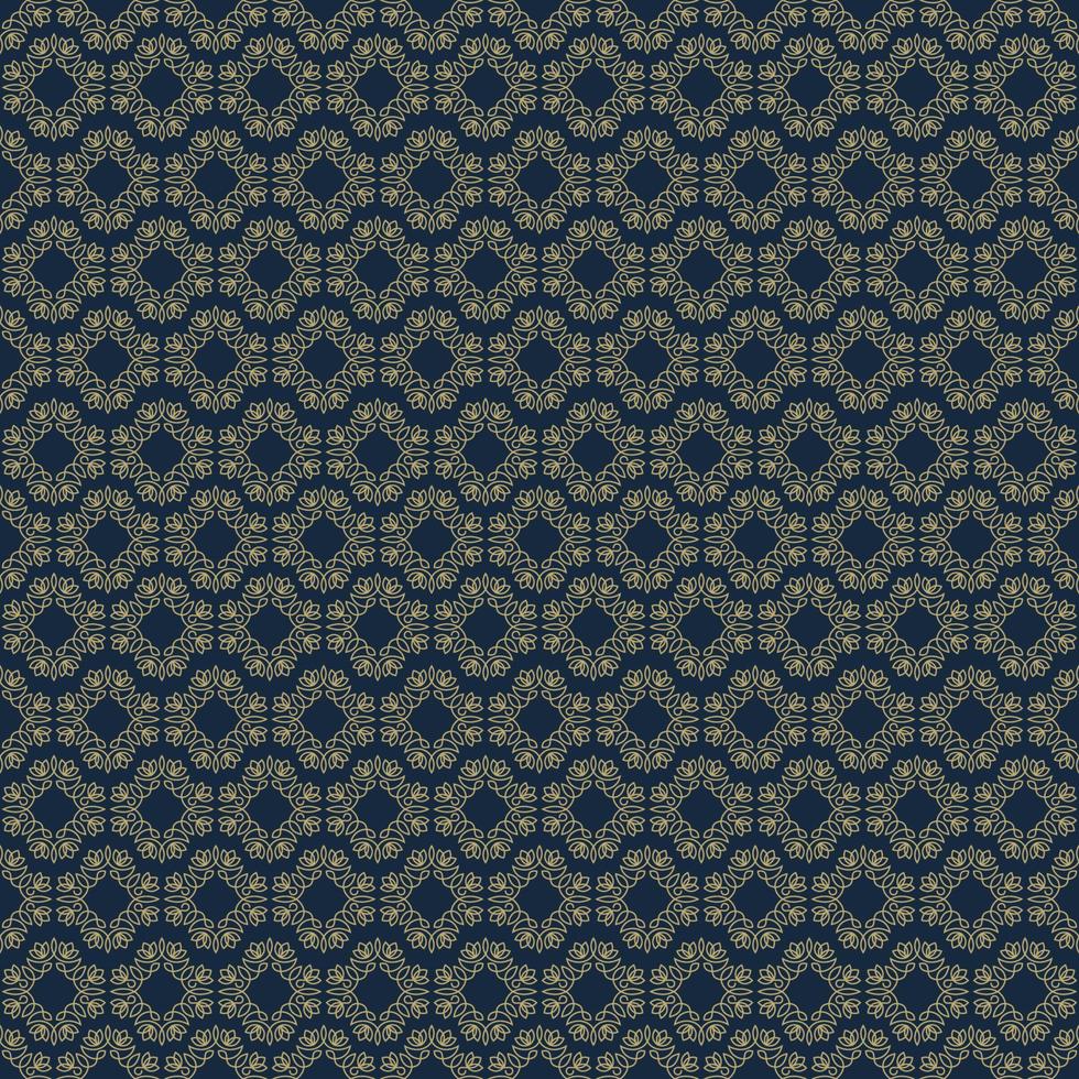 Vintage seamless pattern gold color line style on dark background for use wedding invitation vector