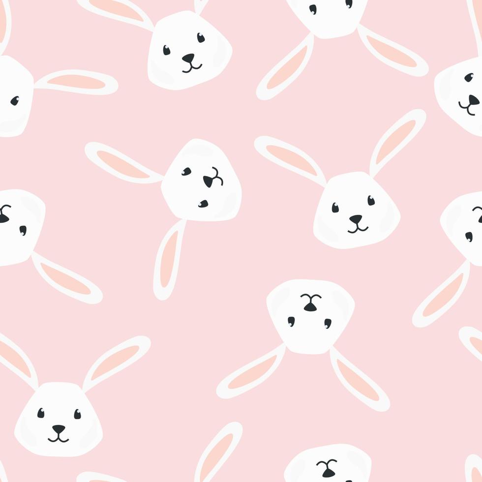 Easter bunny pattern in cute style vector