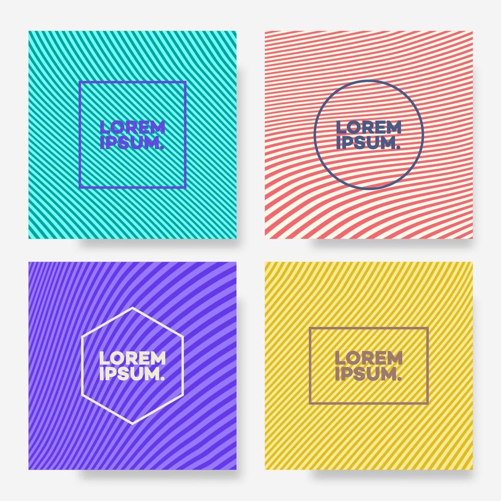 Cover design template set different color background minimal style for presentation, flyer, catalog vector