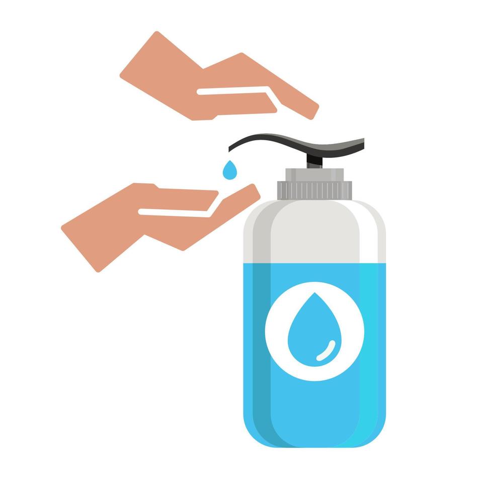 Hand sanitizer bottle vector