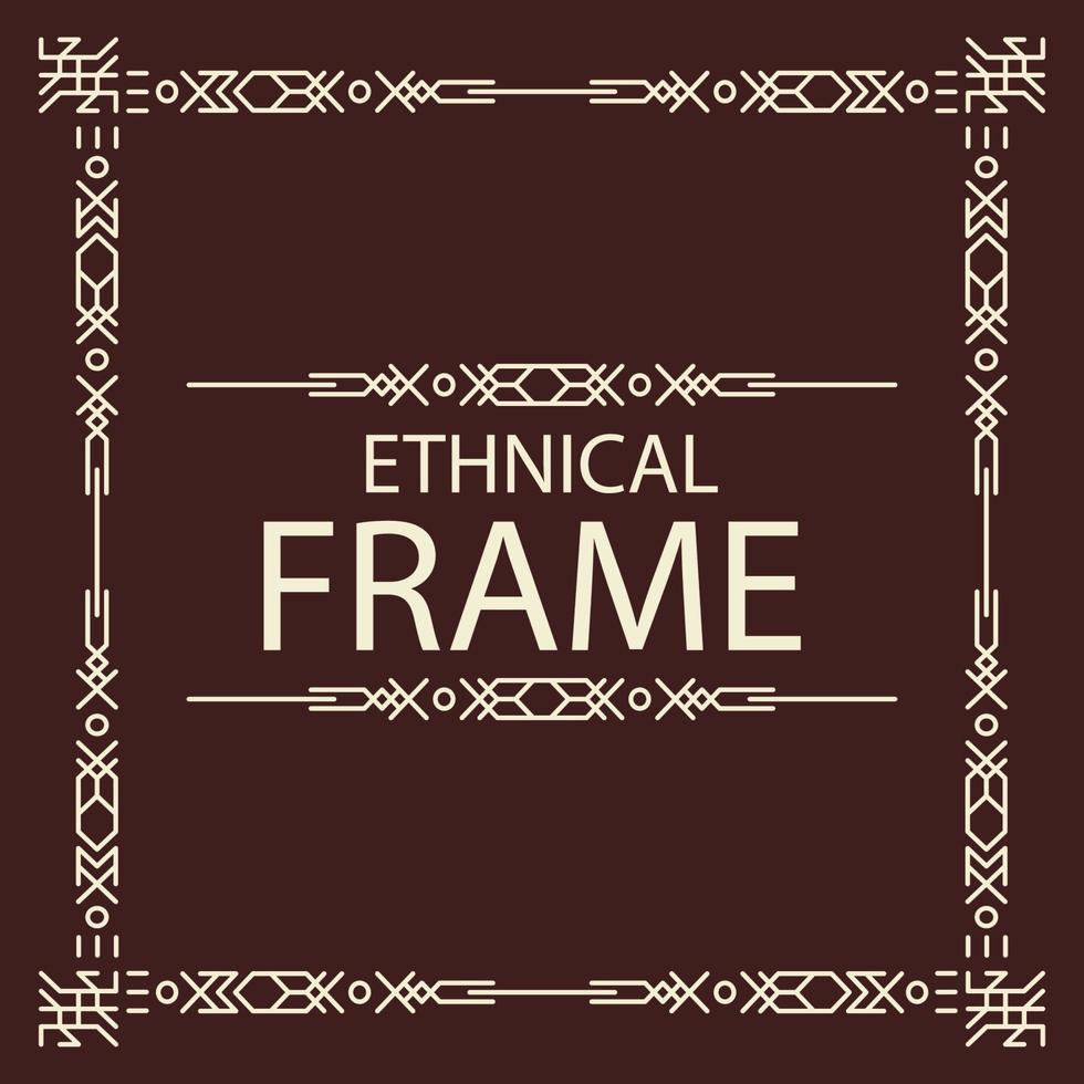 ethnical vector frame geometric line style