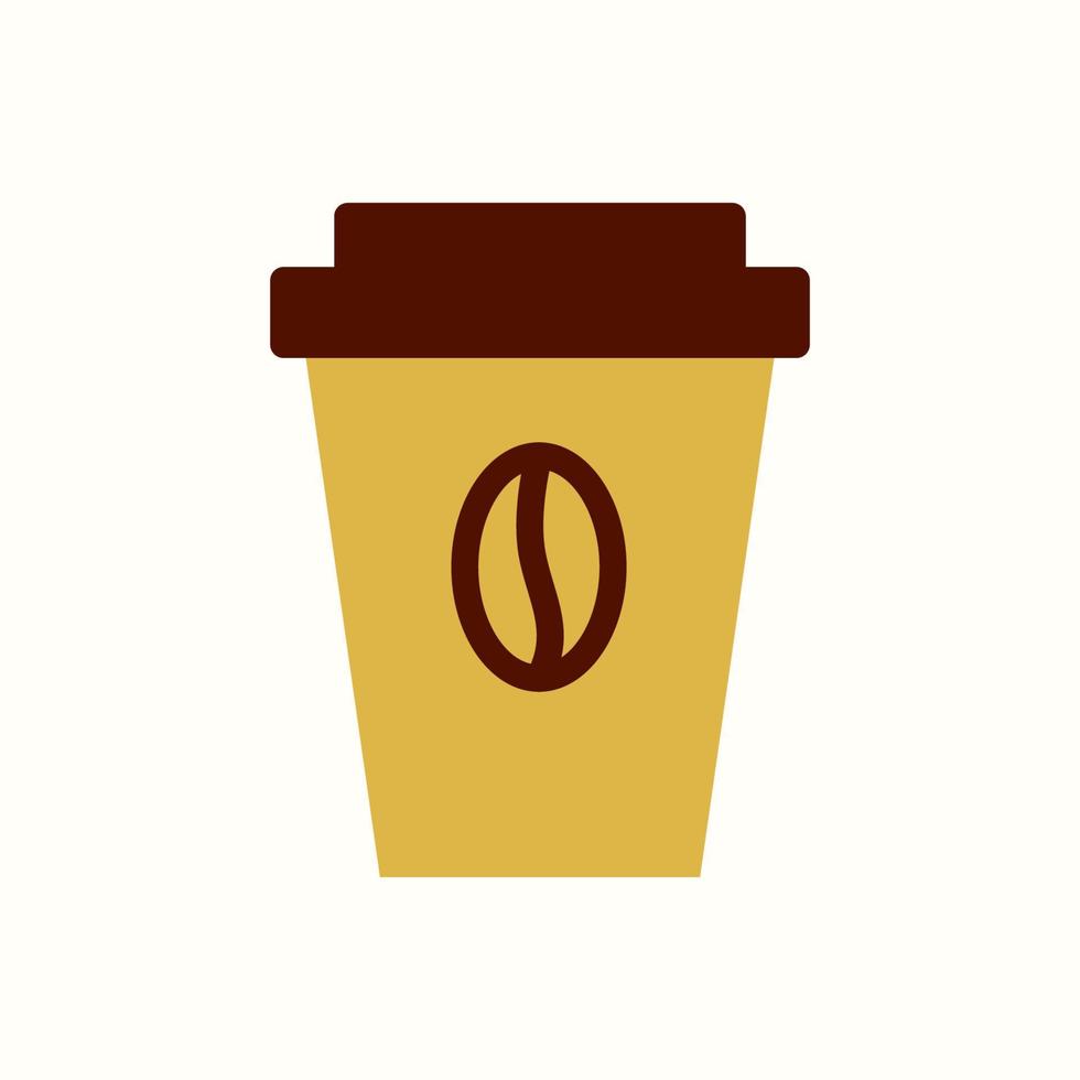 icono de taza de café estilo plano vector