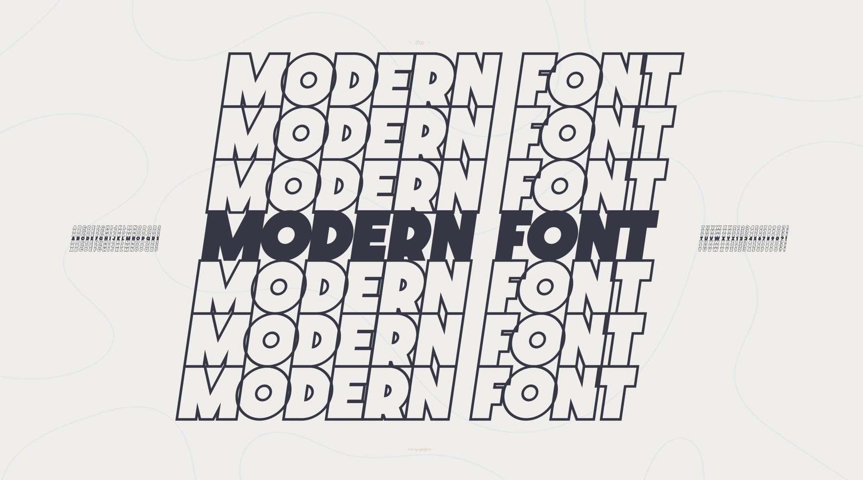 Vector modern font line style