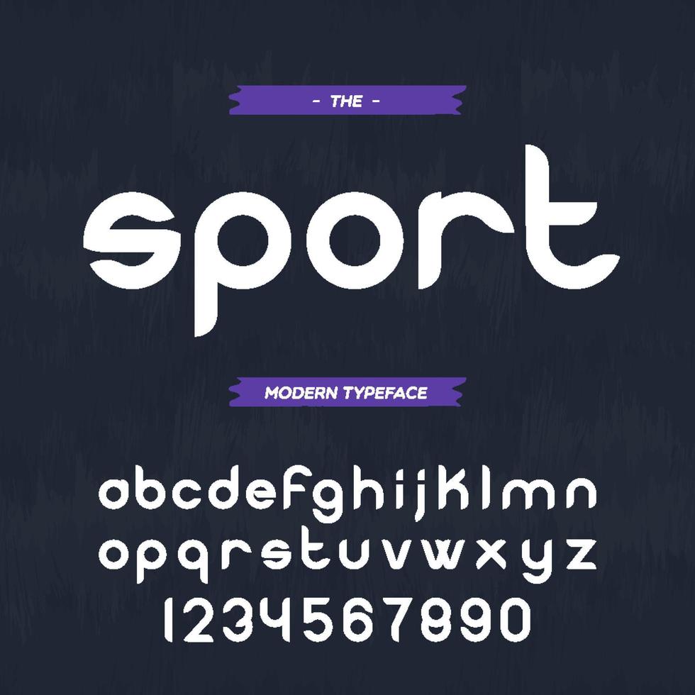 Sport modern typeface vector