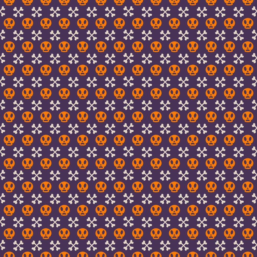 Halloween pattern skull color on background for decoration holiday party, poster, greeting card vector