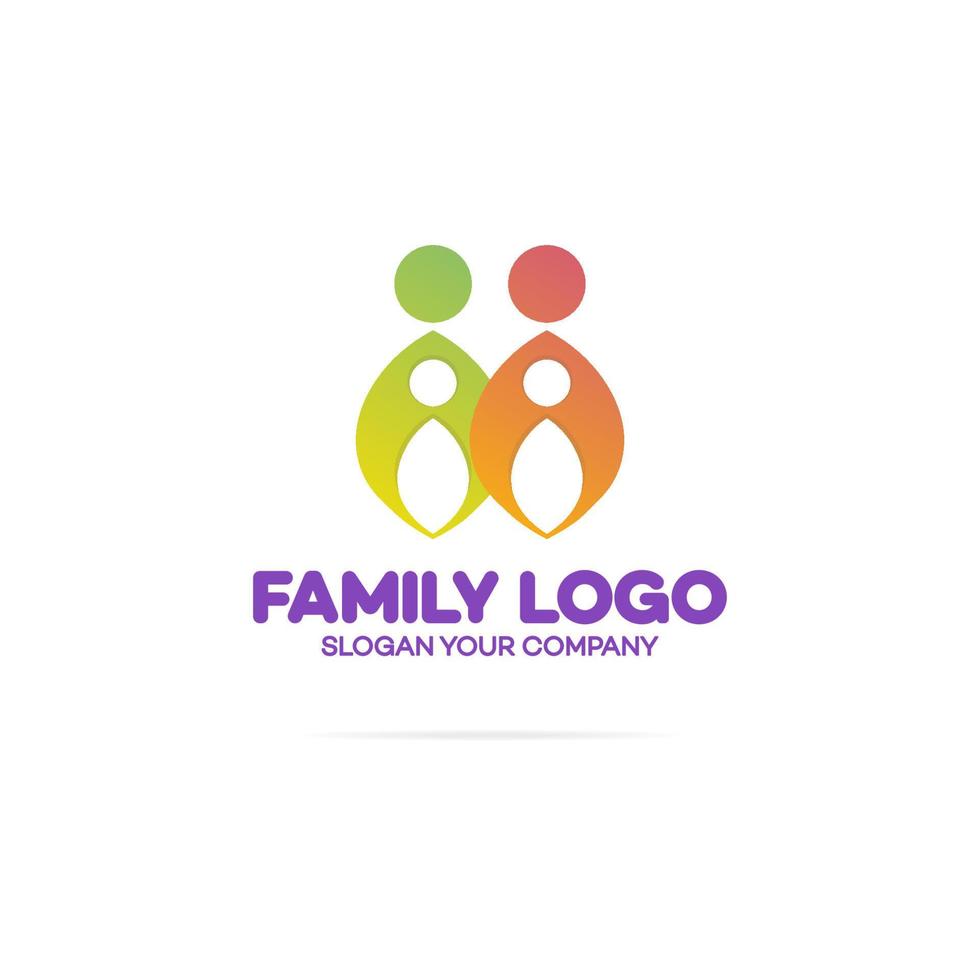 logotipo familiar compuesto por figuras simples vector