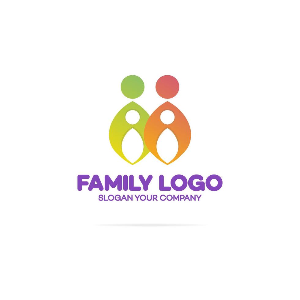 Family logo consisting of simple figures vector