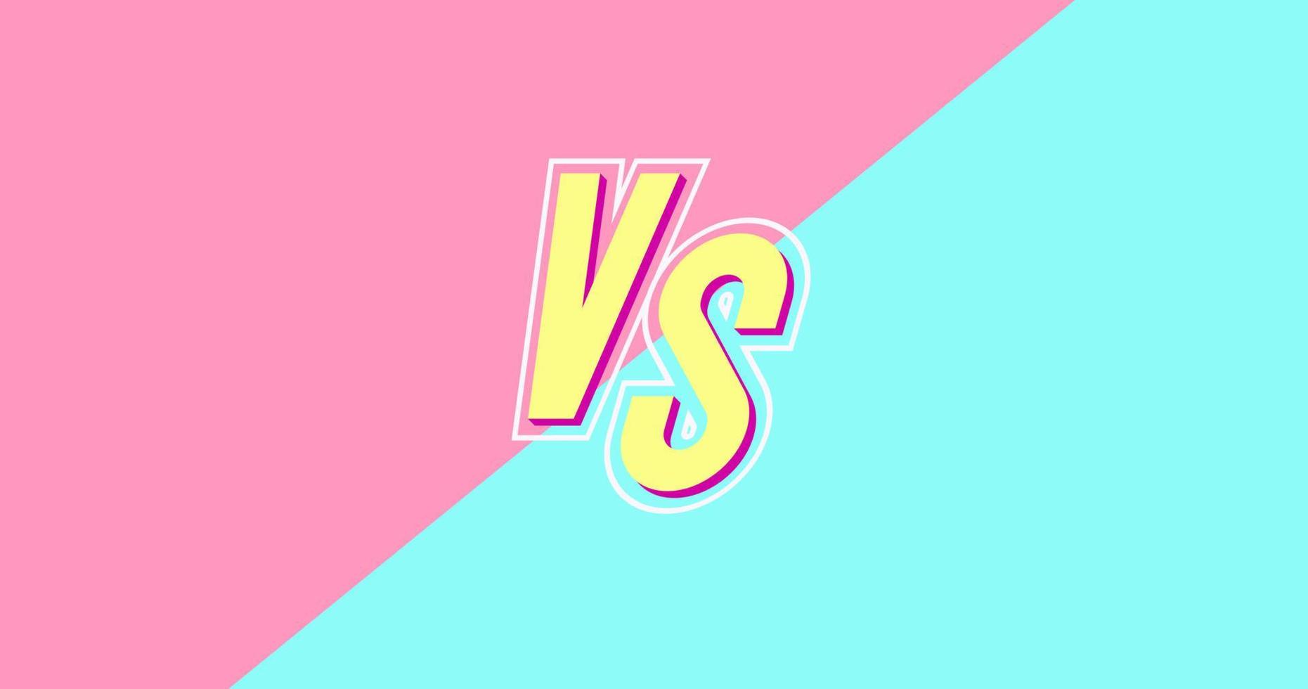 Vector versus banner with vs sign