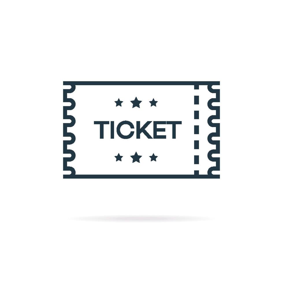 Vector tIcket icon outline style