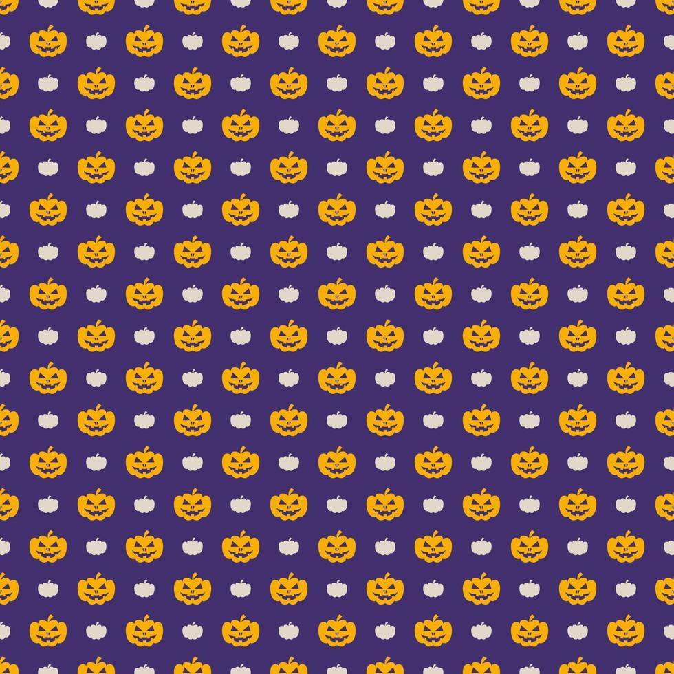 Halloween pumpkin orange color pattern on lilac background for decoration vector