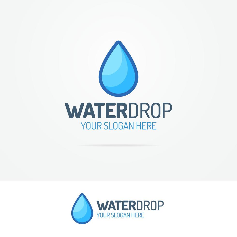 Water drop logo isolated on white background vector