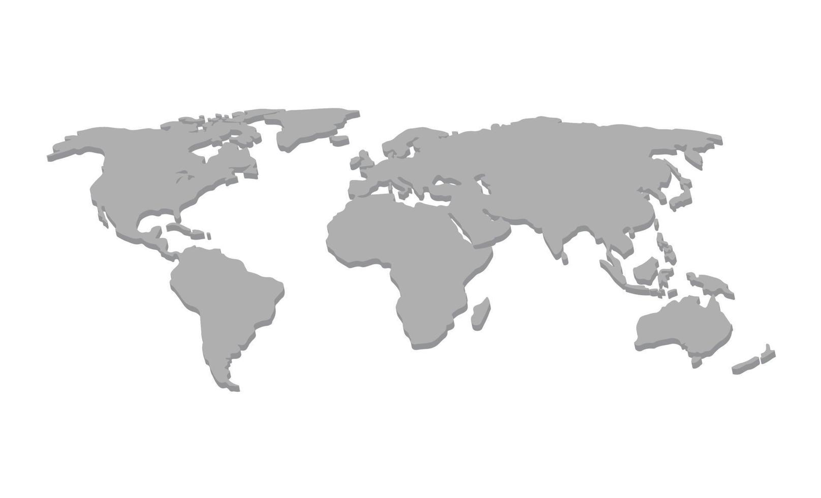 mapa del mundo vector concepto 3d