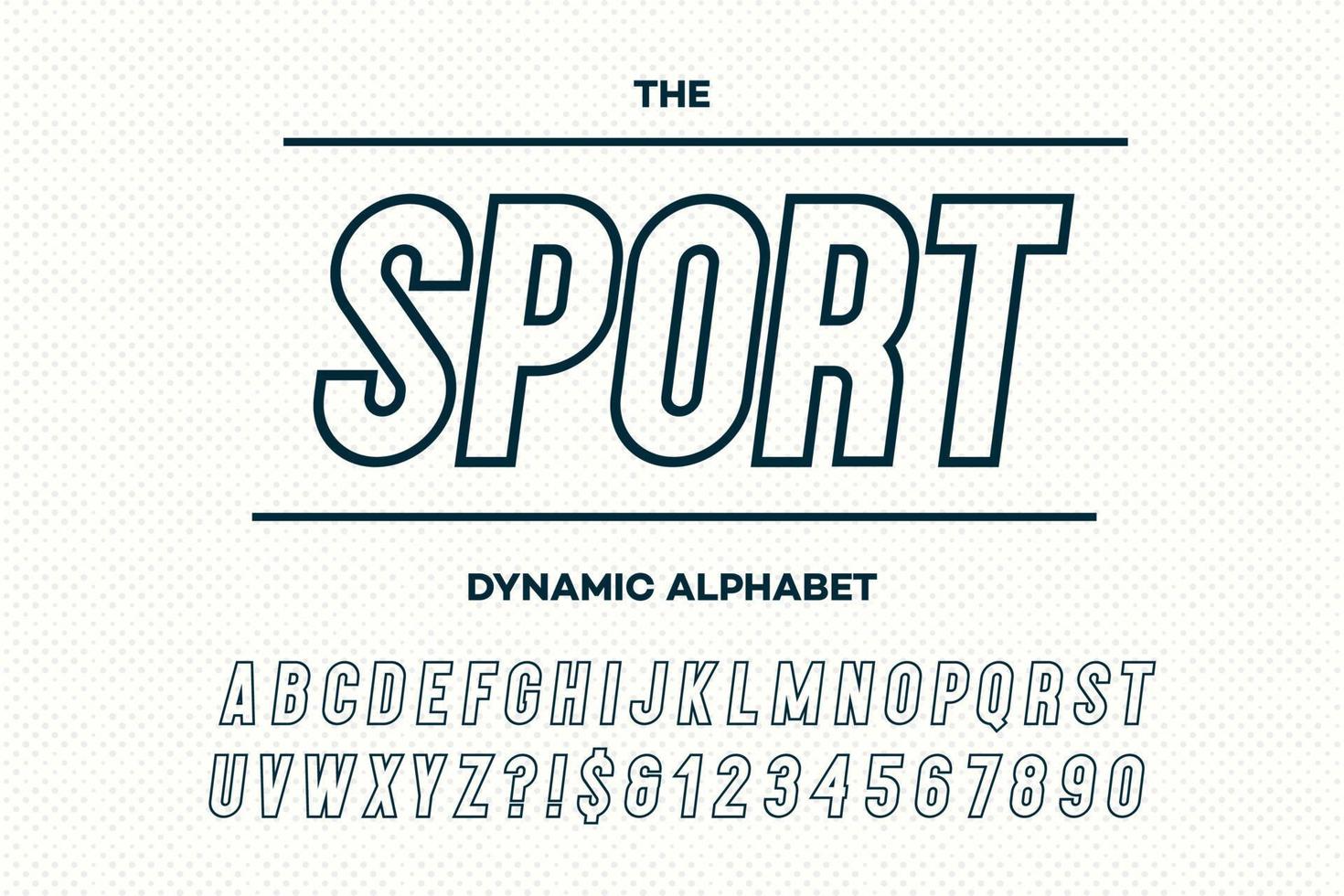 Vector sport dynamic slanted alphabet sans serif style