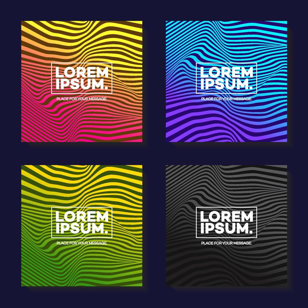Cover design template set square shape on background for decoration catalog, poster vector