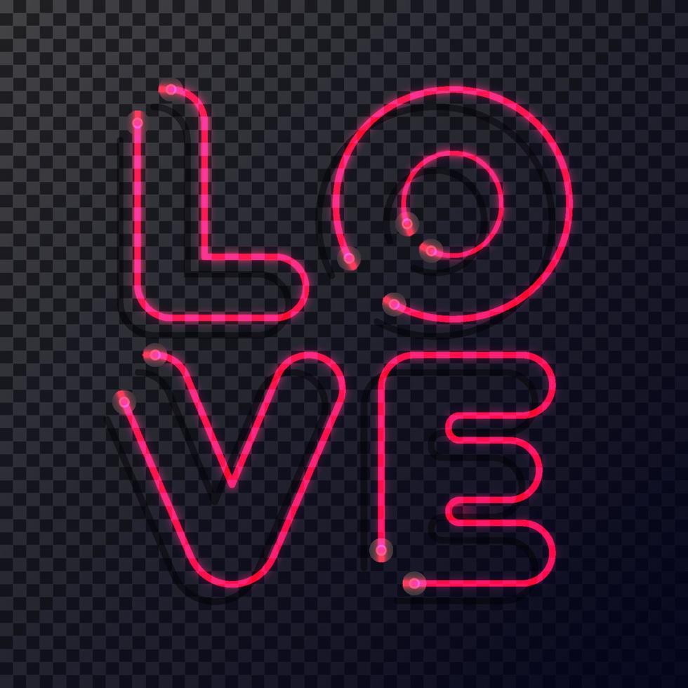 Love neon vector sign