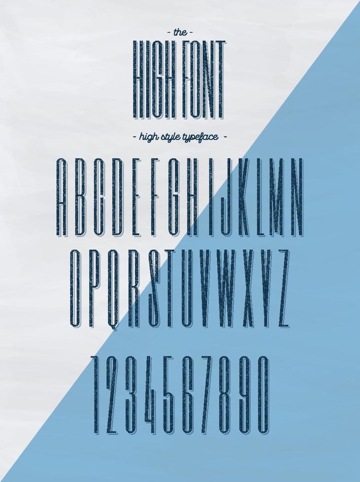 Vector high style font modern typography