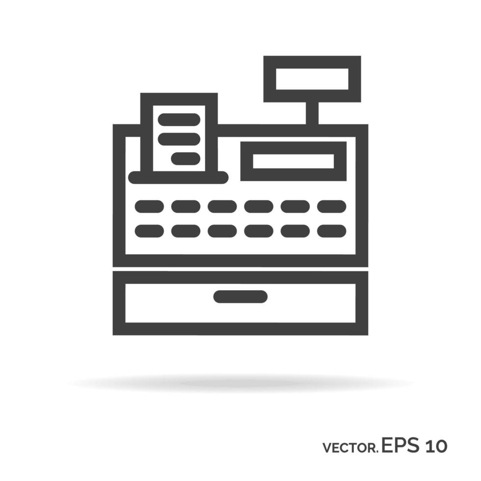 Cash machine outline icon black color vector