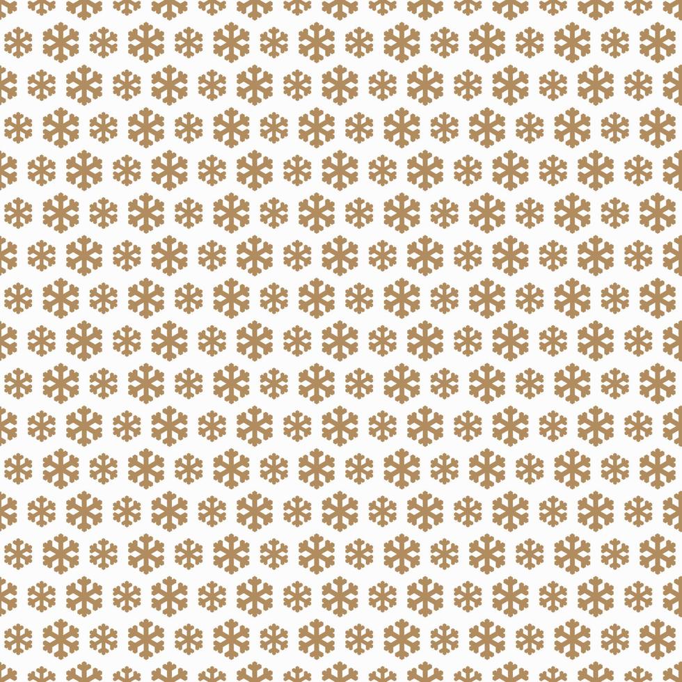 Christmas snowflake seamless pattern gold style on white background for christmas decoration vector